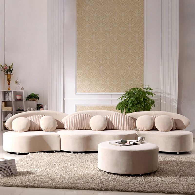 145.67"L x 35.43"W x 31.5"H Fabric Armless Sofa Adjustable Tight Back Sectionals Clearhalo 'furn' 'furn_sectionals' 'Furniture' 'furniture_sectionals' 'Living Room Furniture' 'Sectionals' 1200x1200_422fd9f5-2942-4f65-bc8e-907d5008e7fb