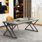 Scrivania da scrittura in pietra Sled Base Grey Writing Desk, alto 29,53 pollici