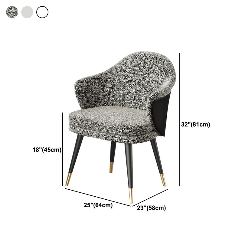 Glam Style Dining Chair Upholstered Dining Armchair for Indoor Clearhalo 'Dining Chairs' 'Dining Tables & Seating' 'dining_chair' 'furn' 'furn_dining_chair' 'Furniture' 'furniture_dining_chair' 'Kitchen & Dining Furniture' 1200x1200_423160af-1442-4c04-8c5d-31ee2f7d6f6b
