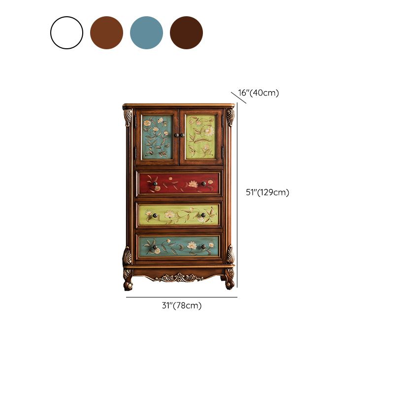 Coastal Storage Chest Solid Wood Dresser with 2/3/4 Drawers , 15.6 Inch Width