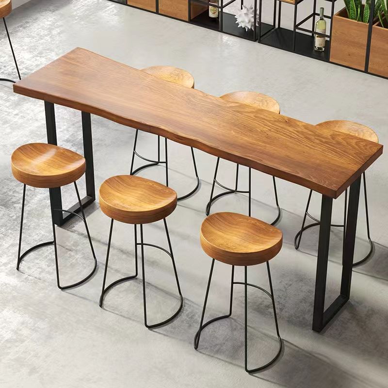 Saddle Seat Coffee Shop Bar & Counter Stool Modern Wood and Metal Dining Stool Clearhalo 'Bar Furniture' 'Bar Stools' 'bar_stools' 'furn' 'furn_bar_stools' 'Furniture' 'Kitchen & Dining Furniture' 1200x1200_4232cb04-1c01-4980-86db-50c875116a97