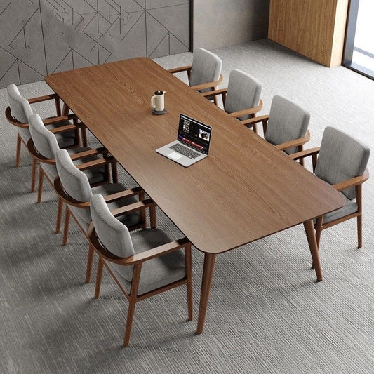 ダイニングルーム用のモダンな苦しめられた木製オフィスデスクの錆びたぎテーブル