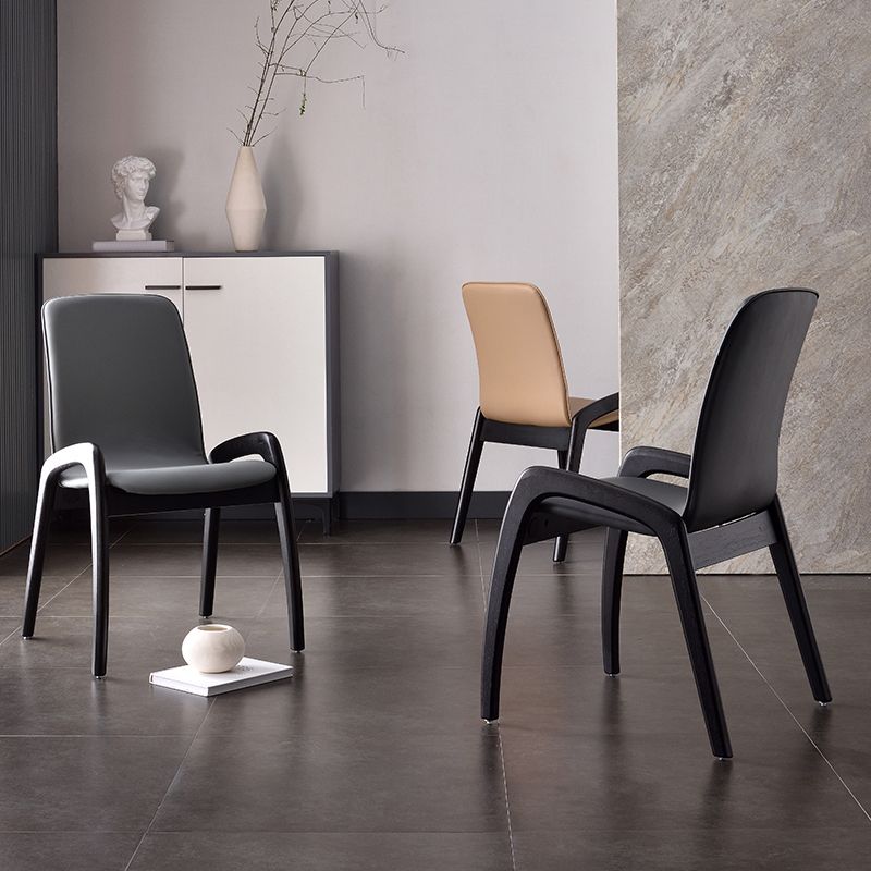 Modern Style Arm Chair Black Wood Legs Side Chair with Upholstered for Dining Room Clearhalo 'Dining Chairs' 'Dining Tables & Seating' 'dining_chair' 'furn' 'furn_dining_chair' 'Furniture' 'furniture_dining_chair' 'Kitchen & Dining Furniture' 1200x1200_42335bf1-8049-4420-b1a5-e33eedc94df5