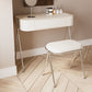 Contemporary Wood Vanity Set with Stool 1 Drawer Dressing Table