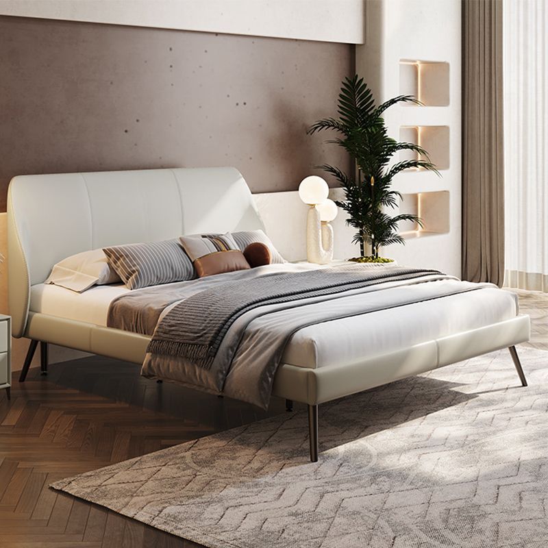 Pine Wood and Beech Slat Bed Foam Panel Modern Standard Bed Upholstered Headboard Clearhalo 'Bedroom Furniture' 'Beds' 'furn' 'furn_beds' 'Furniture' 1200x1200_423492a8-e8ba-47ce-90a1-e5f9d9a96068