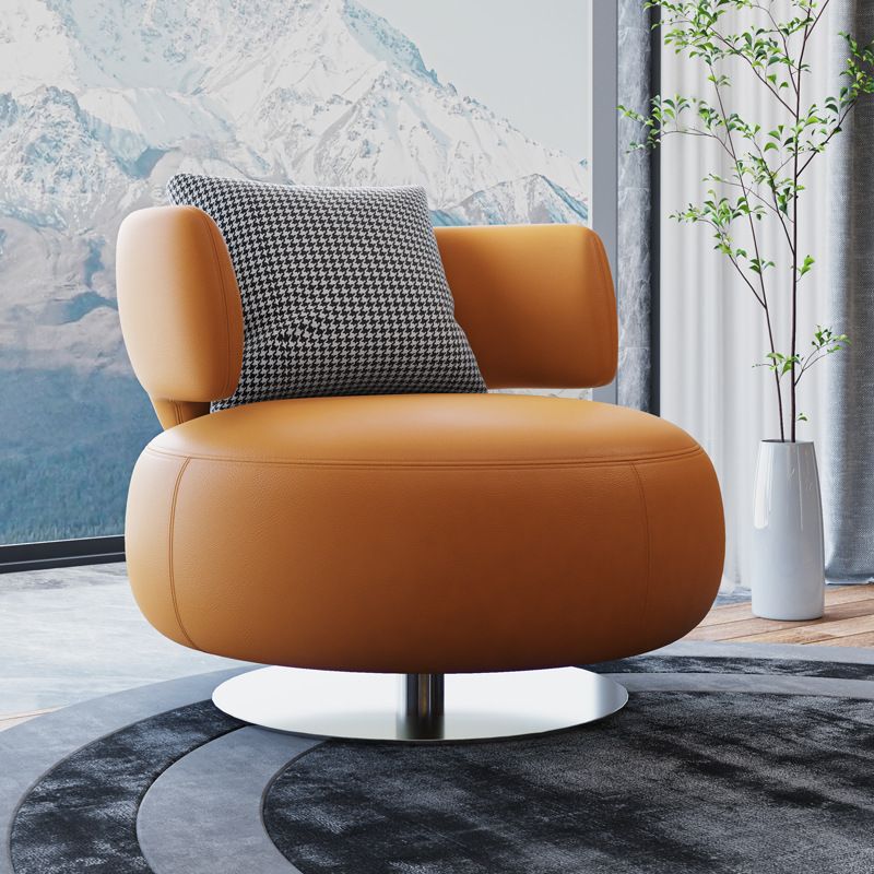 Armless Lounge Chair Living Room Barrel Accent Chair with Cushion Clearhalo 'Accent Chairs' 'accent_chairs' 'Chairs & Seating' 'furn' 'furn_accent_chairs' 'Furniture' 'Living Room Furniture' 1200x1200_42352298-d583-4a65-b48c-ec5db11a47dd