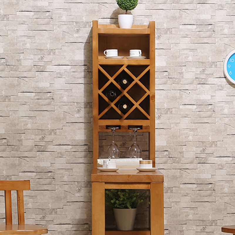 Brown Pine Wood Bistro Table with Storage Modern Pub Table for Home Clearhalo 'Bar Furniture' 'Bar Tables' 'bar_tables' 'furn' 'furn_bar_tables' 'Furniture' 'Kitchen & Dining Furniture' 1200x1200_4236f99f-c3fb-4de2-85cf-4afc5467d197