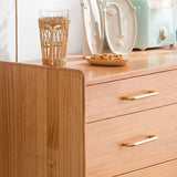 4-Drawer Dining Server Pine Massives Holz Sideboard-Buffet für Esszimmer