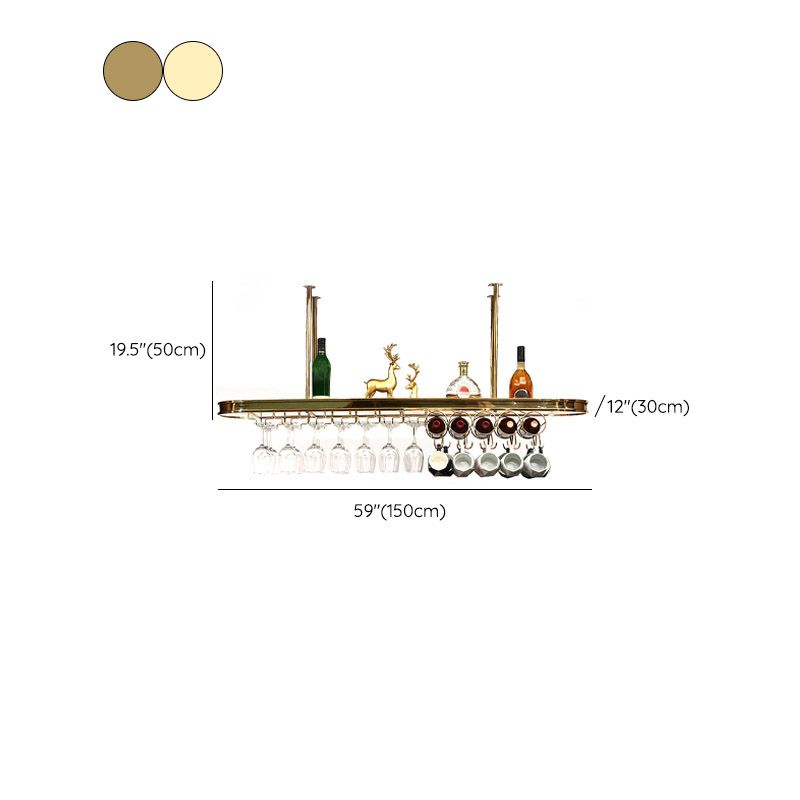 Glam Style Hanging Wine Rack Metal Wine Bottle & Glass Rack for Bar Clearhalo 'furn' 'furn_wine_racks' 'Furniture' 'Kitchen & Dining Furniture' 'Wine Racks' 'wine_racks' 1200x1200_4238048b-8804-47a3-b7e6-e18f999de2a6