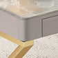 Glam Stone Writing Desk Sled Base 29.53" Tall Office Desk with Drawers Clearhalo 'furn' 'furn_office_desk' 'Furniture' 'Office Desks' 'Office Furniture' 'office_desk' 1200x1200_42380671-87f0-49e9-a9d2-493fc8ec9505