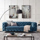 Contemporary Tufted Back Sofa with Tuxedo Arm for Livingroom