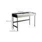 Rectangular Shaped Modern Office Table Stone Writing Desk in White and Black