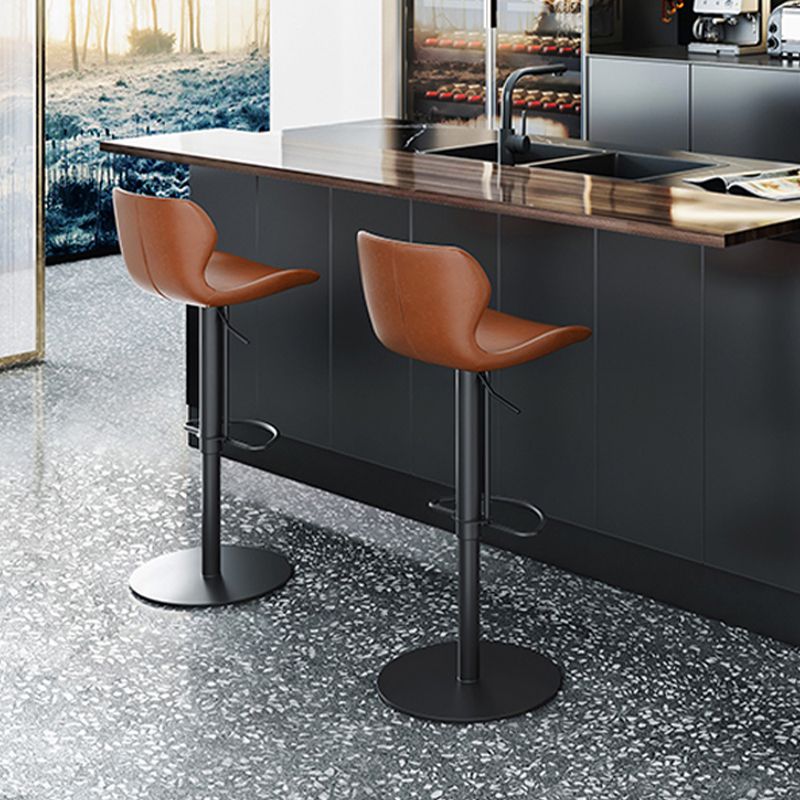 ブリストル用レザーバースツール調節可能なローバックカウンタースツール