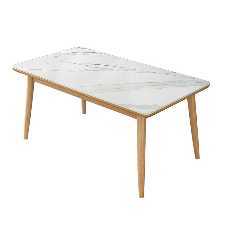 Modern Sintered Stone Dining Room Set with Rectangle Table and Wooden Base Dining Table Furniture Clearhalo 'Dining Room Sets' 'Dining Tables & Seating' 'dining_room_set' 'furn' 'furn_dining_room_set' 'Furniture' 'furniture_dining_room_set' 'Kitchen & Dining Furniture' 'kitchen&dining_furn' 'kitchen' 1200x1200_423b0df9-480c-422a-8b93-2c822abd3b79