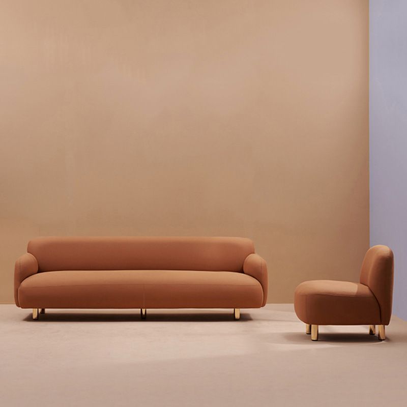 Recessed Arm Sofa Mid-century Modern 3-Seater Faux Leather Sofa Clearhalo 'furn' 'furn_sofas' 'Furniture' 'furniture_sofas' 'kitchen' 'kitchen_sofas' 'Living Room Furniture' 'Sofa' 'sofas' 1200x1200_423b4348-248f-4932-87c1-6ffecfda5857