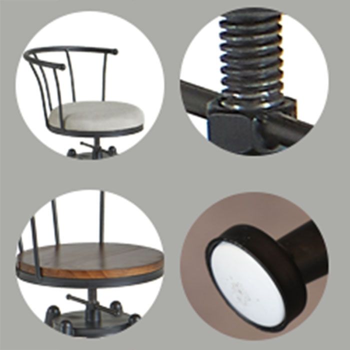 Industrial Style Bar-stool Metal 4 Legs Round Seat Barstool for Kitchen Bar Clearhalo 'Bar Furniture' 'Bar Stools' 'bar_stools' 'furn' 'furn_bar_stools' 'furniture_bar_stools' 'Kitchen & Dining Furniture' 'kitchen&dining_furn' 'kitchen' 'kitchen_furn' Furniture' 1200x1200_423b68d8-7833-470c-9a34-4bbb1f6a83f6