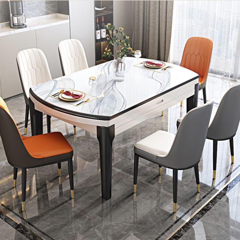 センターストーンダイニングテーブルセット7ピースキッチン用ダイニングセット