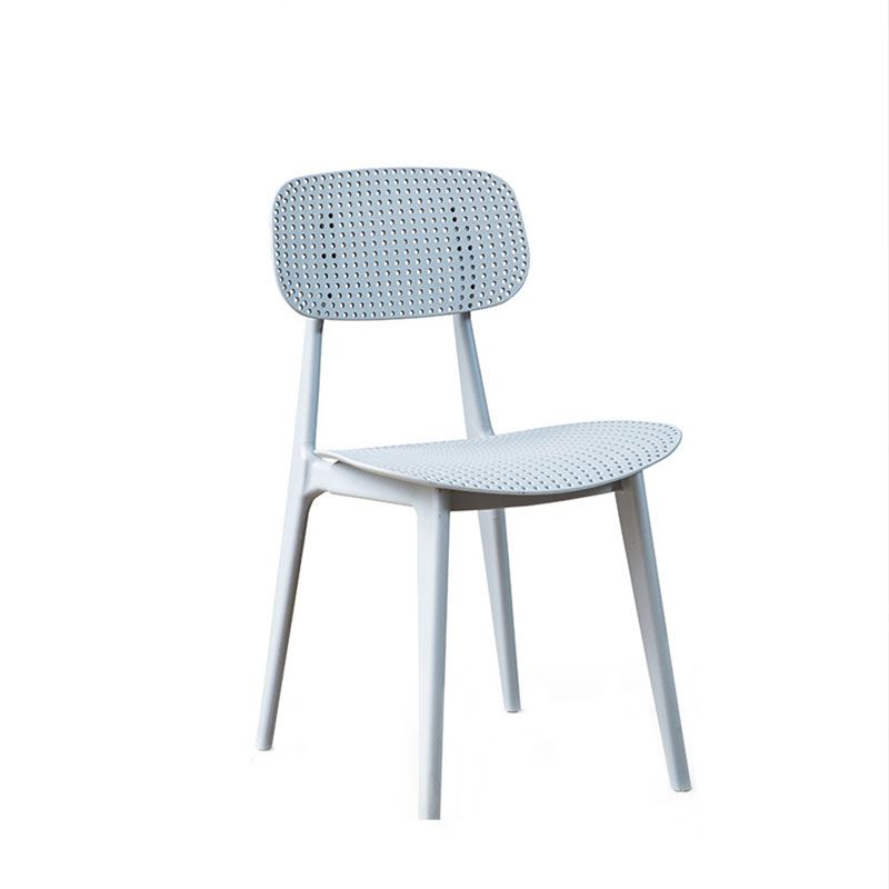 Silla lateral contemporánea silla de comedor de plástico de plástico para comedor