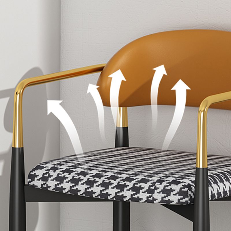 Contemporary Style Dining Chairs Dining Arm Open Back Chairs with Metal Legs Clearhalo ' kitchen&dining_furn' 'Dining Chairs' 'Dining Tables & Seating' 'dining_chair' 'furn' 'furn_dining_chair' 'Furniture' 'furniture_dining_chair' 'Kitchen & Dining Furniture' 'kitchen' 1200x1200_423e7d5a-5697-4542-bf2f-34a25e7dfcdf