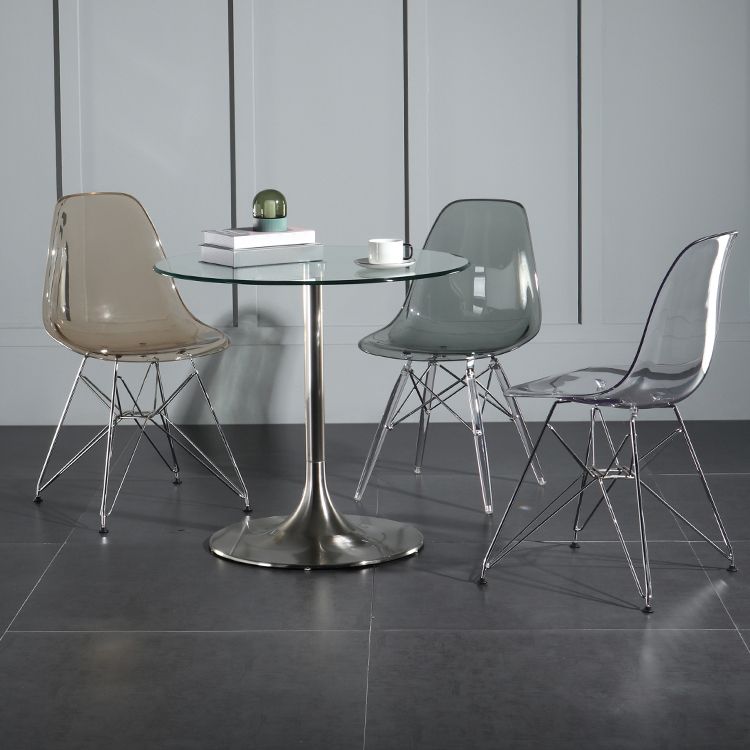 Contemporary Style Kitchen Metal Dining Chairs Armless Dining Side Chairs Clearhalo ' kitchen&dining_furn' 'Dining Chairs' 'Dining Tables & Seating' 'dining_chair' 'Furniture' 'furniture_dining_chair' 'Kitchen & Dining Furniture' 'kitchen' 1200x1200_423ec753-5d39-4ff3-9aab-c66961867c07