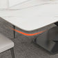Industrial Style Rectangle Table Sintered Stone Dining Table with Metal Legs for Home Clearhalo 'Dining Tables & Seating' 'Dining Tables' 'dining_table' 'furn' 'furn_dining_table' 'Furniture' 'Kitchen & Dining Furniture' 1200x1200_423fbbe6-efb8-4327-bd8b-07113143eeea
