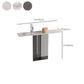 Rectangle Shape Contemporary Console Table Black/White Stone Console Sofa Table Clearhalo 'Console Tables' 'console_tables' 'Entry & Mudroom Furniture' 'furn' 'furn_console_tables' 'Furniture' 1200x1200_423ff5ed-d175-4d6f-a7c3-e5a9d7a7f071