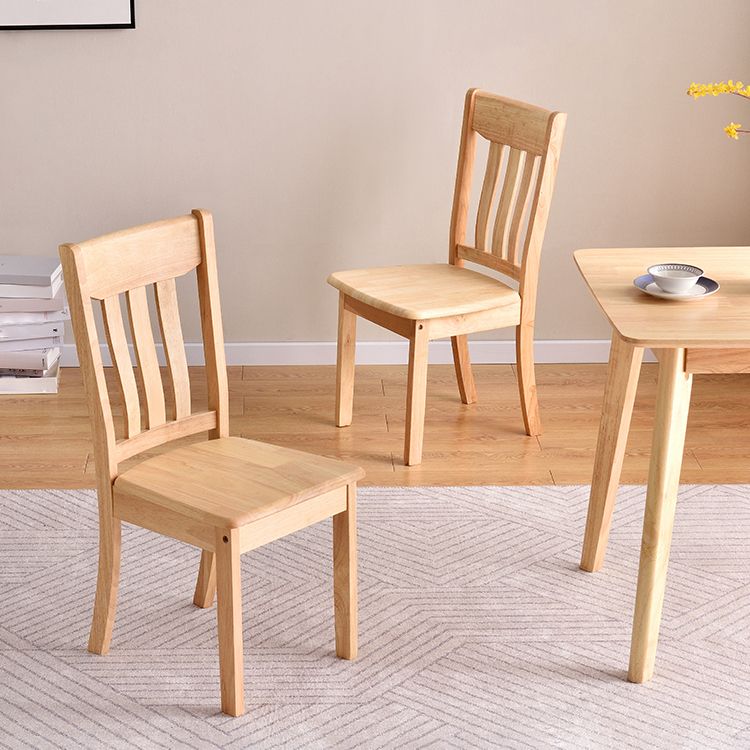 Contemporary Design Dining Chairs Slat Back Wood Side Dining Chairs Clearhalo ' kitchen&dining_furn' 'Dining Chairs' 'Dining Tables & Seating' 'dining_chair' 'furn' 'furn_dining_chair' 'Furniture' 'furniture_dining_chair' 'Kitchen & Dining Furniture' 'kitchen' 1200x1200_42408e56-a226-4670-8a35-38b04dc75b1e
