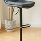 Style moderne tabouret de bar rembourré à réglage rotatif avec des jambes en métal