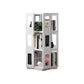 Open Back Bookshelf Modern Metal Geometric Rotatable Bookcase