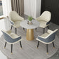 Glam Sintered Stone Dining Table Set Round 1/5 Pieces Dining Set for Home Use
