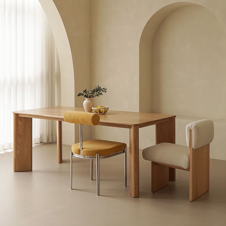 Table à manger rectangle Pine en bois massif table à manger avec 4 jambes