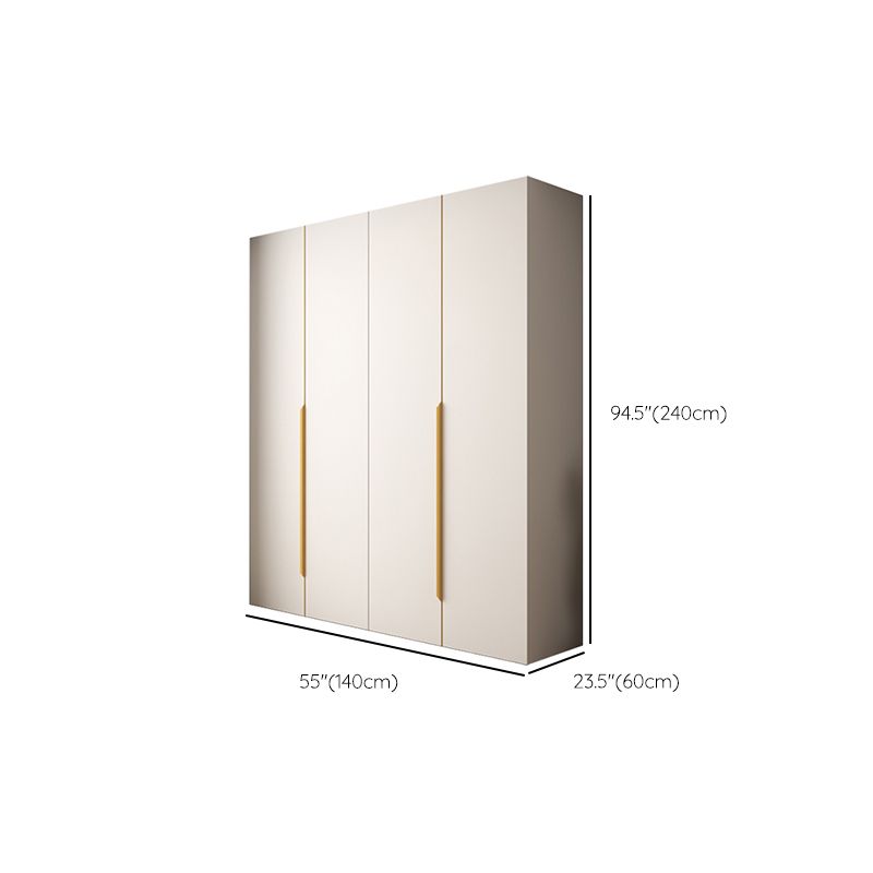 Moderne scharnierende garderobe -kast Wit gemanipuleerde houten garderobe armoire