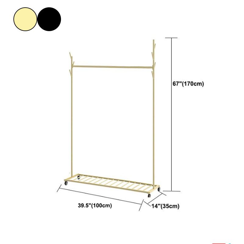 Glam Coat Hanger Metal No Distressed Entryway Kit With Storage Shelving Clearhalo 'Entry & Mudroom Furniture' 'furn' 'furn_hall_tree_coat_racks' 'Furniture' 'Hall Trees & Coat Racks' 'hall_tree_coat_racks' 1200x1200_4249e1e5-ee55-482b-a294-d61ef0fd50e6