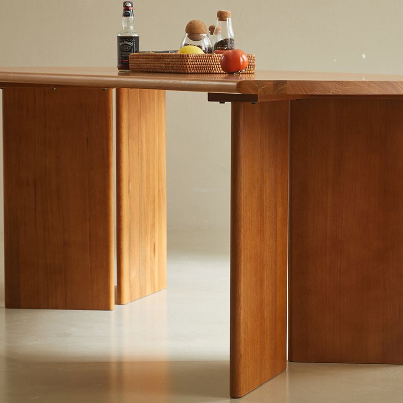 Rectangle Dining Table Pine Solid Wood Dining Table with Natural Finish Legs