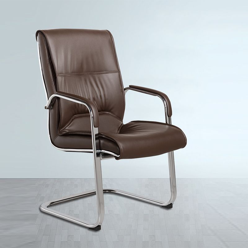 Modern Computer Faux Leather Chair Ergonomic Office Chair with Upholstered Clearhalo 'furn' 'furn_office_chair' 'Furniture' 'Office Chairs' 'Office Furniture' 'office_chair' 1200x1200_424a5937-887d-4c27-af87-6d12228f9f55