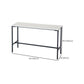Table de bar de style moderne, bureau de bar de bistro fixe en faux marbre avec repose-pieds