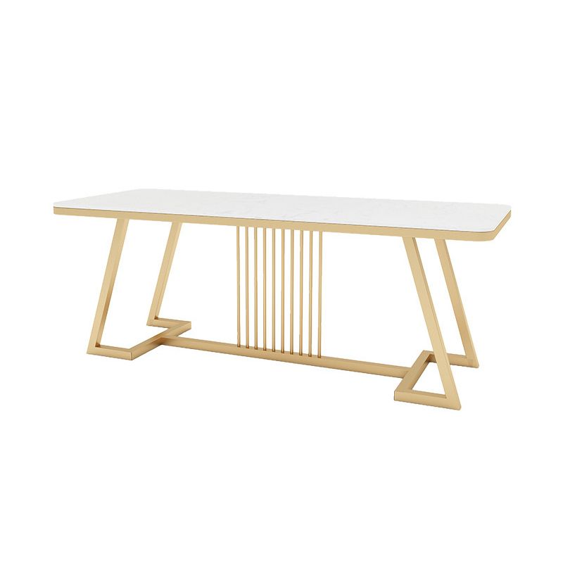 Modern 1/7 Pieces Dining Set Rectangle Stone Dining Table for Living Room Dining Room Clearhalo 'Dining Room Sets' 'Dining Tables & Seating' 'dining_room_set' 'furn' 'furn_dining_room_set' 'Furniture' 'Kitchen & Dining Furniture' 1200x1200_424d1d14-8a98-4bbd-9c44-764fda1419de