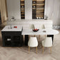 Metal Modern Free Form Indoor Table Sintered Stone Table for Kitchen and Dining Room Clearhalo ' dining_table' 'Dining Tables & Seating' 'Dining Tables' 'furn' 'furn_dining_table' 'Furniture' 'furniture_dining_table' 'Kitchen & Dining Furniture' 'kitchen&dining_furn' 'kitchen' 'kitchen_dining_table' 1200x1200_424ea256-18a0-4cde-bb09-380dbf283010