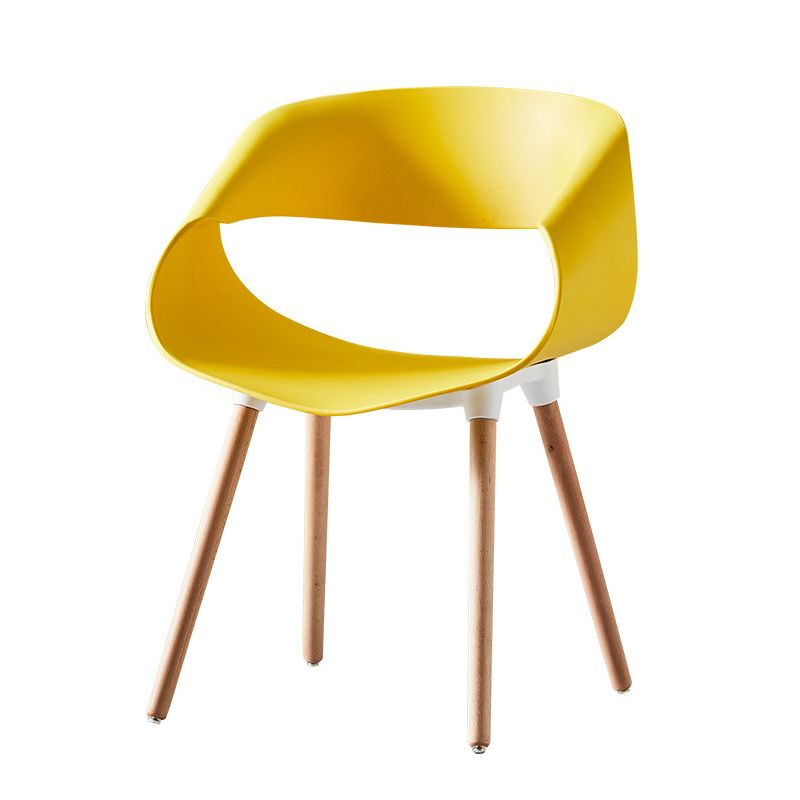 Scandinavian Armless Dining Chairs Eames Side Dining Chairs with Wood Legs Clearhalo ' kitchen&dining_furn' 'Dining Chairs' 'Dining Tables & Seating' 'dining_chair' 'Furniture' 'furniture_dining_chair' 'Kitchen & Dining Furniture' 'kitchen' 1200x1200_42508258-af34-4511-9a9f-75060e04def0