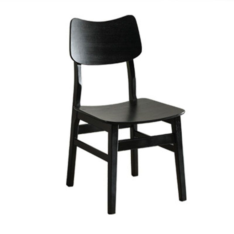 Wood Kitchen Dining Side Chair Ladder Back Side Chair in Black Clearhalo 'Dining Chairs' 'Dining Tables & Seating' 'dining_chair' 'furn' 'furn_dining_chair' 'Furniture' 'Kitchen & Dining Furniture' 1200x1200_425134ec-d672-436b-93ee-3811f5bce180