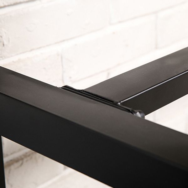 Tavolo da bistrot in legno massiccio rettangolare tavolo da pub in altezza naturale con poggiapiedi