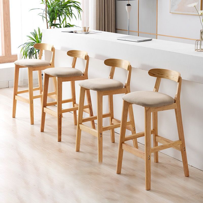 Modern Milk Tea Shop Low Back Stool Matte Finish Upholstered Bar Stools Clearhalo 'Bar Furniture' 'Bar Stools' 'bar_stools' 'furn' 'furn_bar_stools' 'Furniture' 'Kitchen & Dining Furniture' 1200x1200_42524132-9e72-4f8d-b38e-b9a4213e74ed