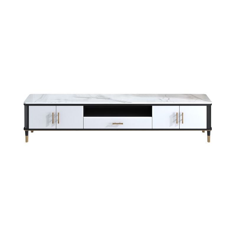 Glam Style TV Stand Stone Open Storage TV Console with Shelves Clearhalo 'furn' 'furn_tv_stands_entertainment_centers' 'Furniture' 'Living Room Furniture' 'TV Stands & Entertainment Centers' 'TV Stands & Media Storage Furniture' 'tv_stands_entertainment_centers' 1200x1200_42527b4e-738a-4473-b594-e8c202224723