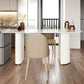 Sintered Stone White Dining Table Simplicity Double Pedestal Table for Dining Room Clearhalo ' dining_table' 'Dining Tables & Seating' 'Dining Tables' 'Furniture' 'furniture_dining_table' 'Kitchen & Dining Furniture' 'kitchen&dining_furn' 'kitchen' 'kitchen_dining_table' 1200x1200_425404e5-b5c3-4f8a-83ce-a01be8b4ebe1