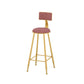 Scandinavian Upholstered Counter Stool Round Bar-height Bar Stool for Indoor Clearhalo 'Bar Furniture' 'Bar Stools' 'bar_stools' 'furn' 'furn_bar_stools' 'Furniture' 'Kitchen & Dining Furniture' 1200x1200_4254071c-54fb-4121-b5a9-7bd04df4463d