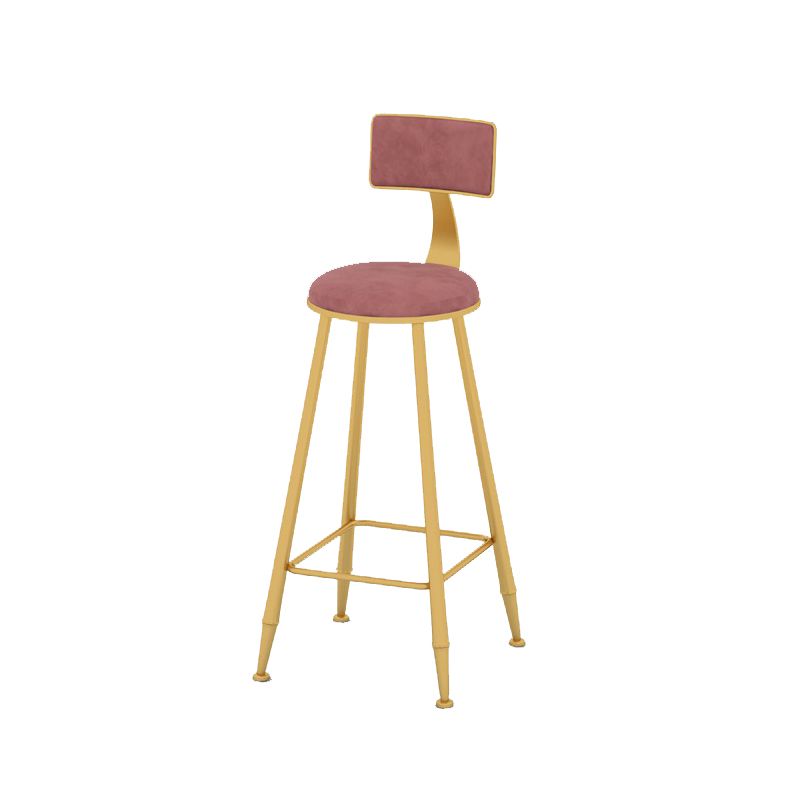 Scandinavian Upholstered Counter Stool Round Bar-height Bar Stool for Indoor Clearhalo 'Bar Furniture' 'Bar Stools' 'bar_stools' 'furn' 'furn_bar_stools' 'Furniture' 'Kitchen & Dining Furniture' 1200x1200_4254071c-54fb-4121-b5a9-7bd04df4463d