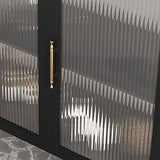 Glam Iron Dining Server Glass Doors Cabinet Sideboard per il ristorante