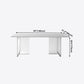 Modern Rectangle Dining Table White Sintered Stone Dining Table with Acrylic Base for Kitchen Clearhalo ' dining_table' 'Dining Tables & Seating' 'Dining Tables' 'furn' 'furn_dining_table' 'Furniture' 'furniture_dining_table' 'Kitchen & Dining Furniture' 'kitchen&dining_furn' 'kitchen' 'kitchen_dining_table' 1200x1200_425582d2-5684-4a7c-b2f9-6549b1c6e822