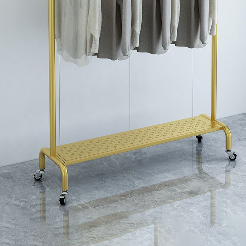 Estante de la rejilla de la capa de glamour estante inferior y 4 ganchos estante de abrigo