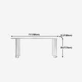 White Stone Dining Table Contemporary Dining Table with Sled Base Clearhalo 'Dining Tables & Seating' 'Dining Tables' 'dining_table' 'furn' 'furn_dining_table' 'Furniture' 'furniture_dining_table' 'Kitchen & Dining Furniture' 'kitchen' 'kitchen_dining_table' 1200x1200_425725aa-e7a5-4973-a8df-b5a887453fef